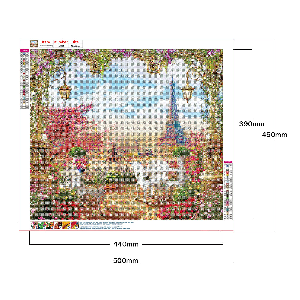 Paris Scenery - Full Round Drill Diamond Painting 50*45CM
