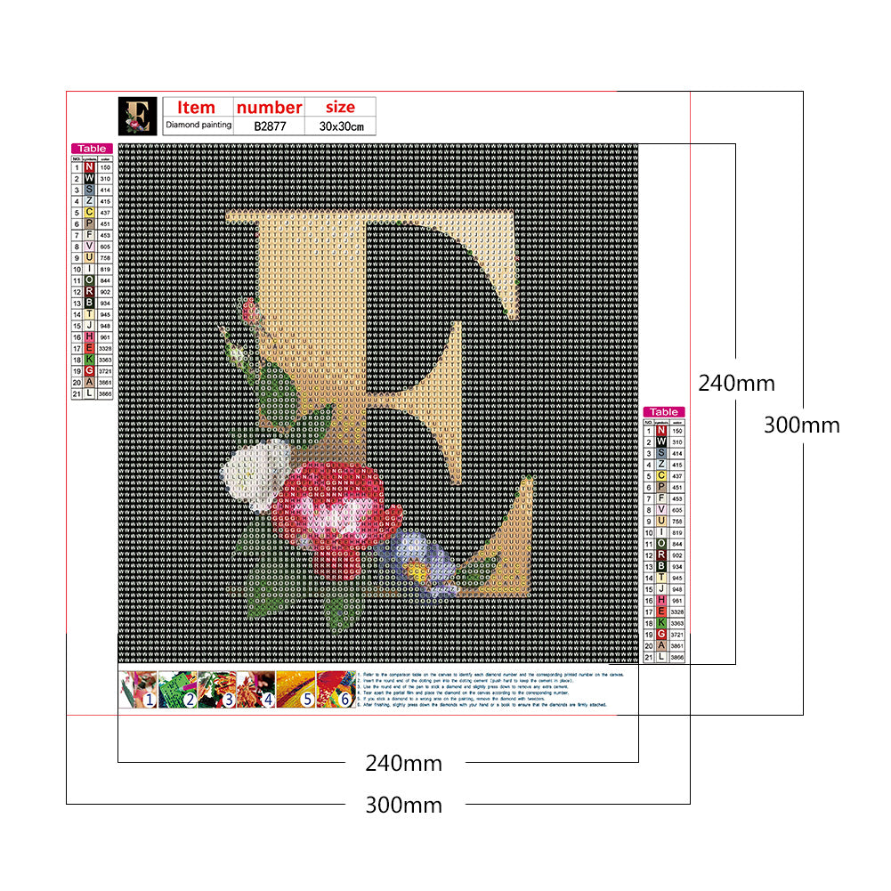 Letter - Full Round Drill Diamond Painting 30*30CM