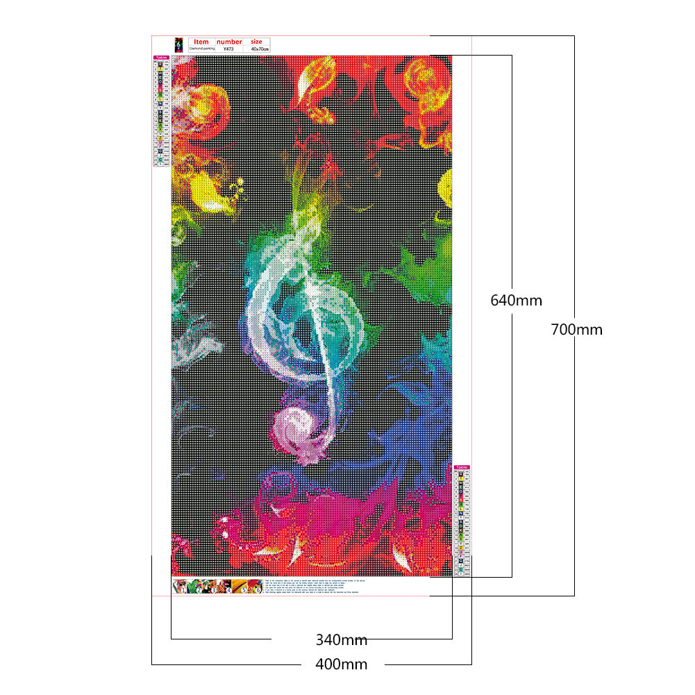 Abstract Note - Full Round Drill Diamond Painting 40*70CM