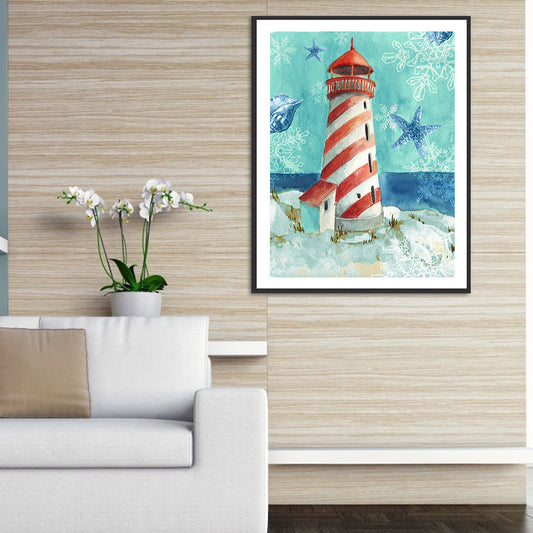 Lighthouse - Full Round Drill Diamond Painting 30*40CM