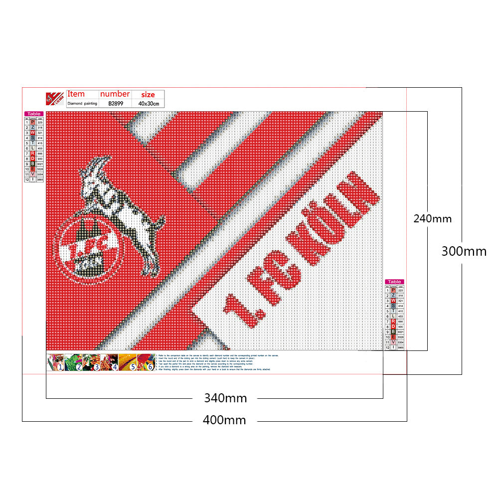 Team Badge - Full Round Drill Diamond Painting 40*30CM