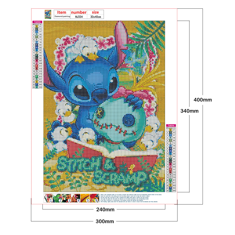Stitch - Full Round Drill Diamond Painting 30*40CM