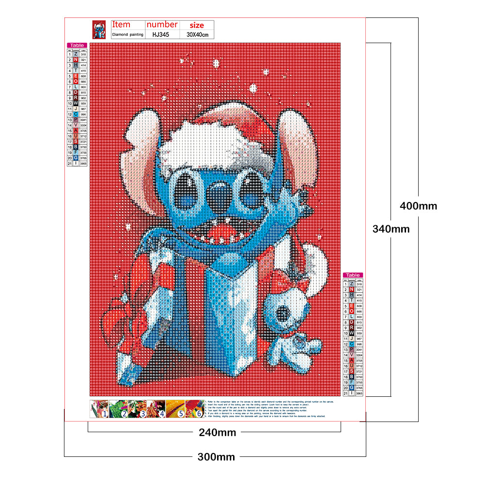 Stitch - Full Round Drill Diamond Painting 30*40CM