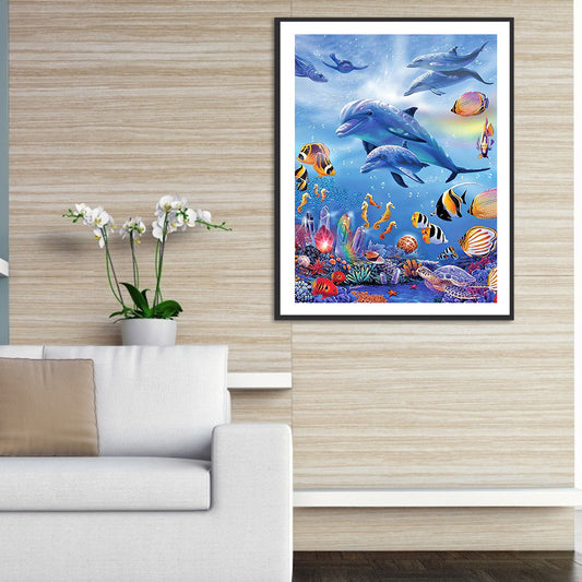 Shark - Full Round Drill Diamond Painting 30*40CM