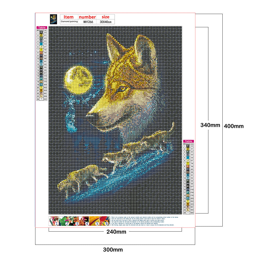 Wolf - Full Round Drill Diamond Painting 30*40CM