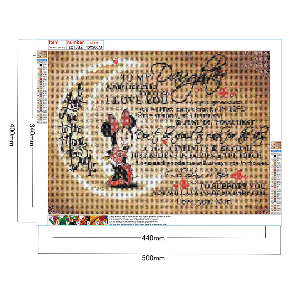 Letter Mouse - Full Square Drill Diamond Painting 50*40CM