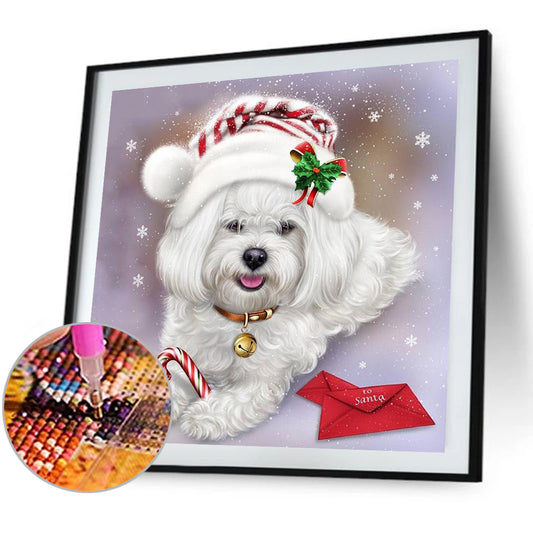 Dog - Full Round Drill Diamond Painting 30*30CM