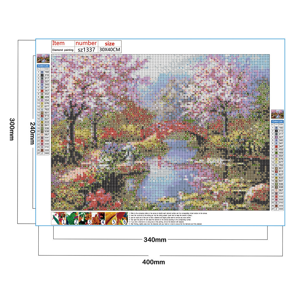 Pleasant Village - Full Square Drill Diamond Painting 40*30CM