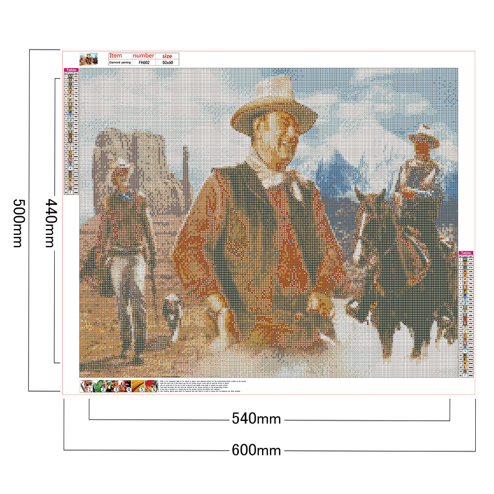 Western Cowboy - Full Square Drill Diamond Painting 60*50CM