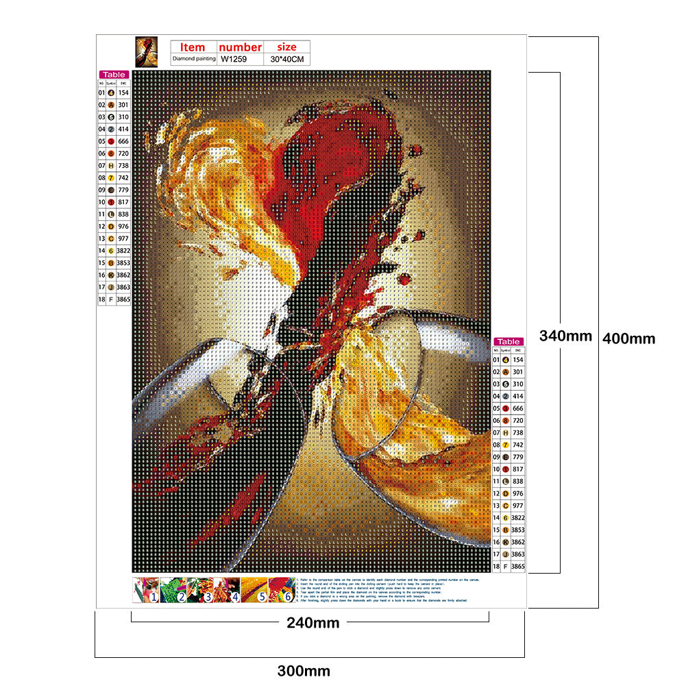 Wine Glass - Full Round Drill Diamond Painting 30*40CM
