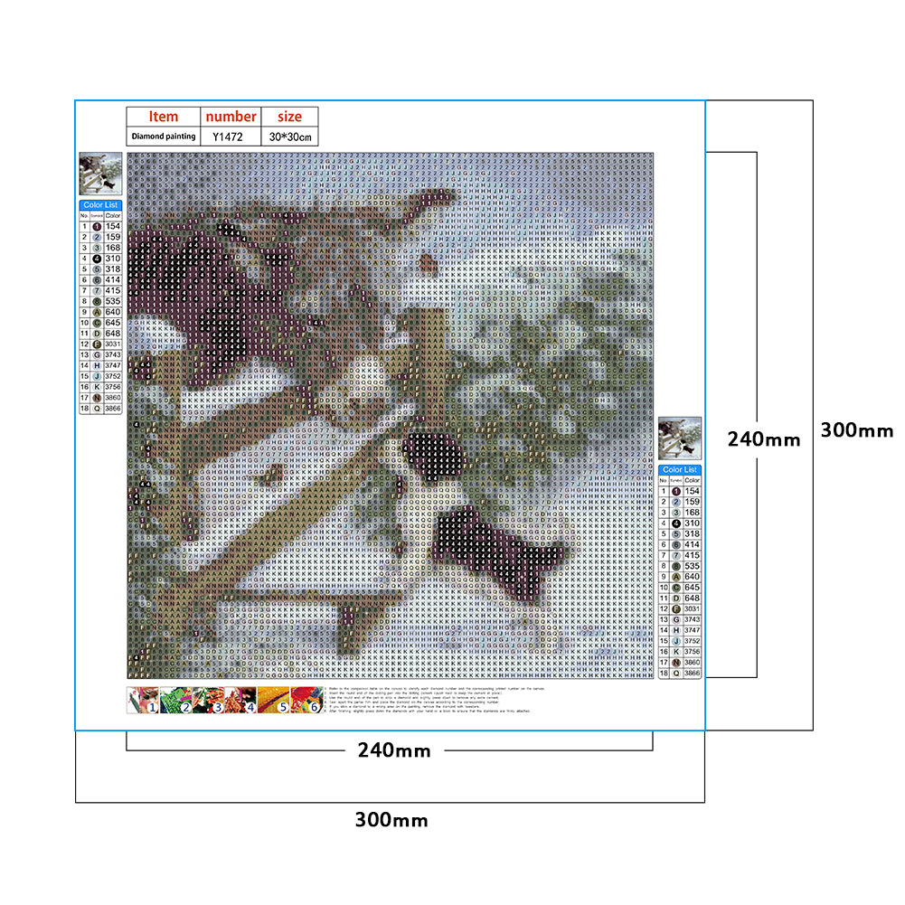 Snowland Donkey - Full Round Drill Diamond Painting 30*30CM