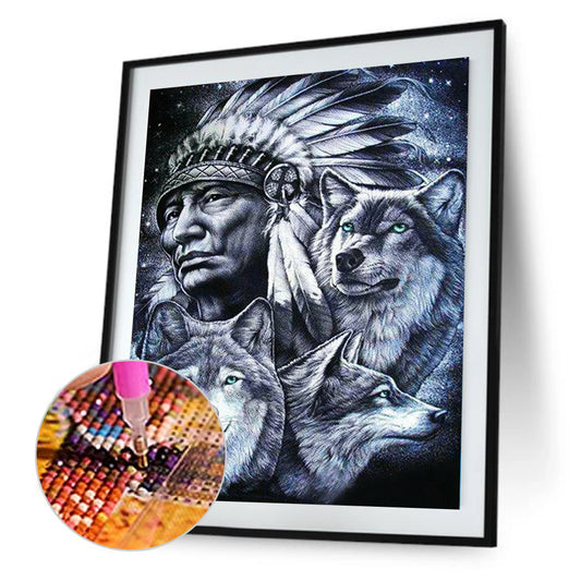 Wolf - Full Round Drill Diamond Painting 40*50CM