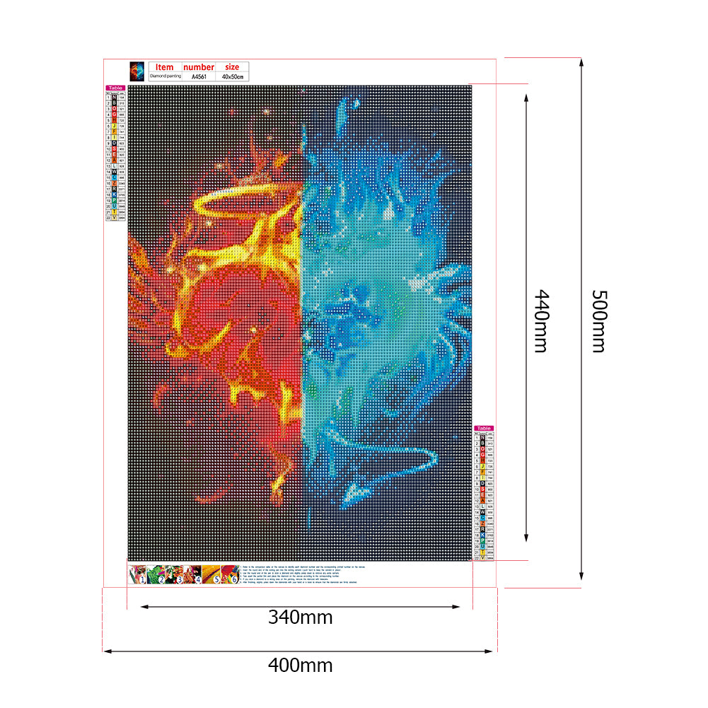 Blue Flame - Full Round Drill Diamond Painting 40*50CM
