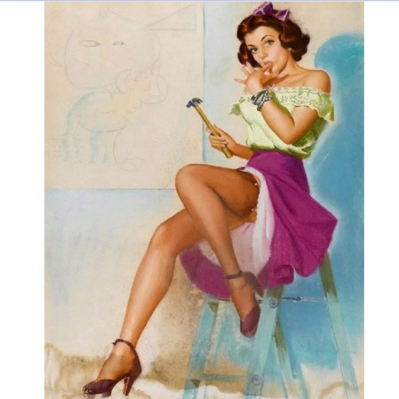 Sexy Women - Full Round Drill Diamond Painting 30*40CM