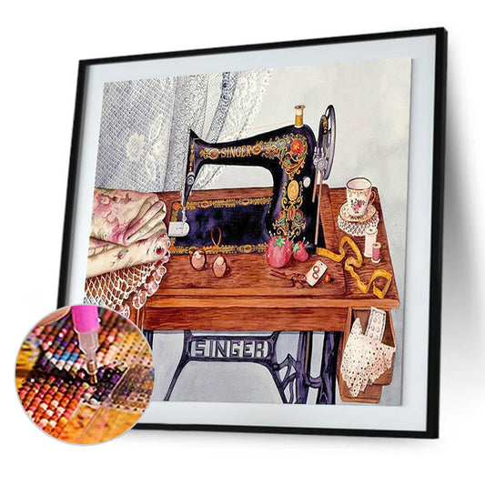 Sewing Machine - Full Square Drill Diamond Painting 30*30CM