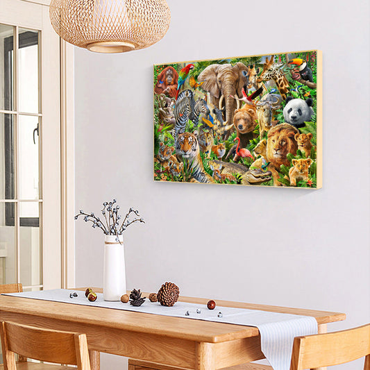 Animal Family - Full Round Drill Diamond Painting 40*30CM