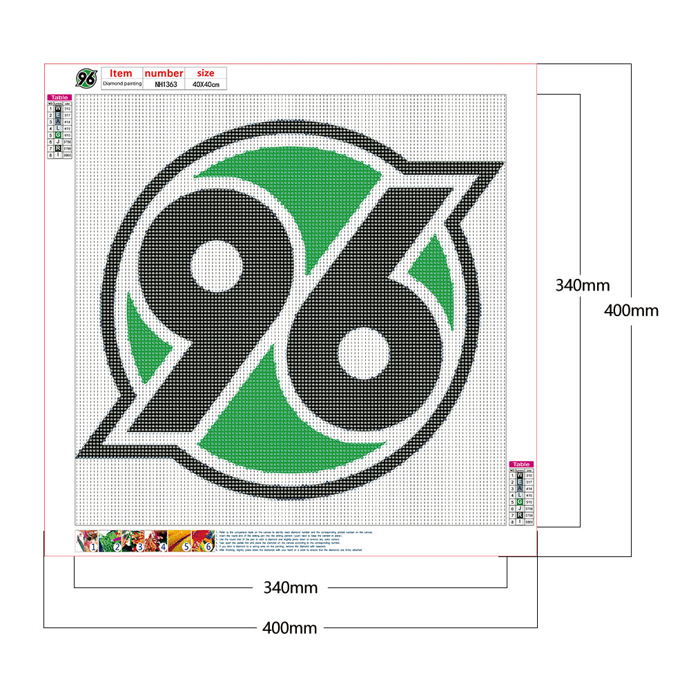 Badge - Full Round Drill Diamond Painting 40*40CM