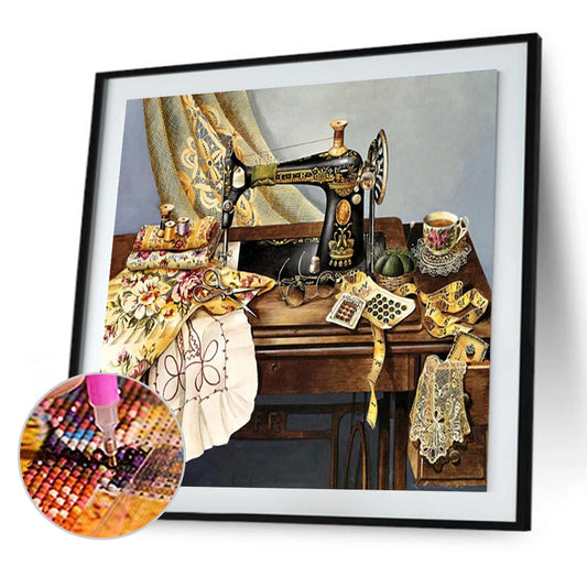 Sewing Machine - Full Round Drill Diamond Painting 50*50CM
