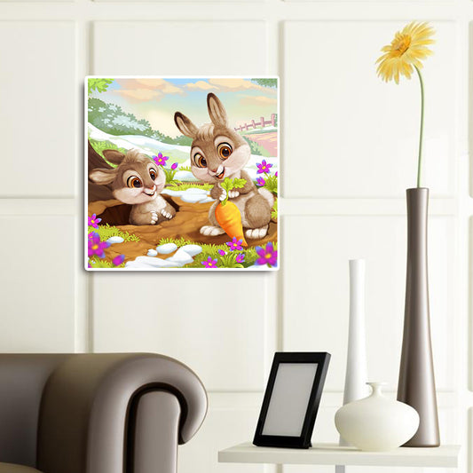 Rabbit - Full Round Drill Diamond Painting 30*30CM