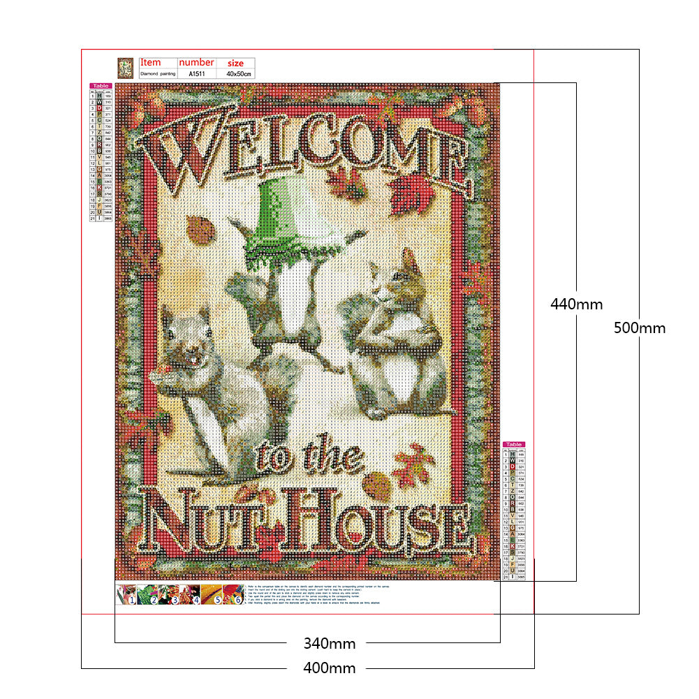 Squirrel - Full Round Drill Diamond Painting 40*50CM