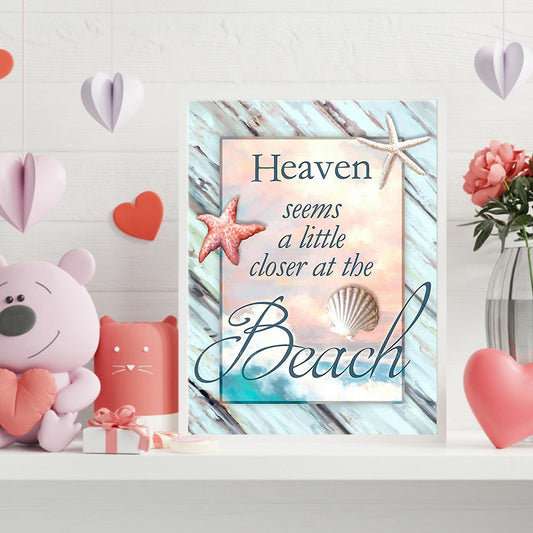 Beach Letters - Full Round Drill Diamond Painting 30*40CM