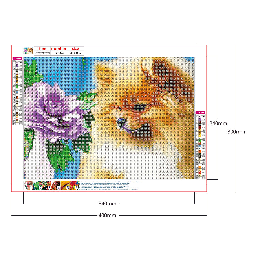 Dog - Full Round Drill Diamond Painting 40*30CM