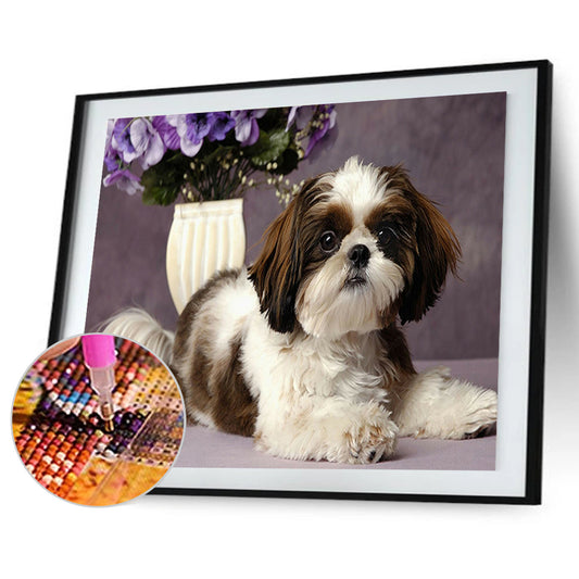 Dog - Full Round Drill Diamond Painting 40*30CM