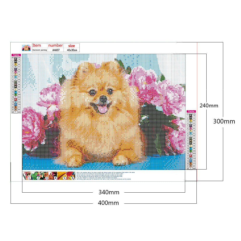 Dog - Full Round Drill Diamond Painting 40*30CM