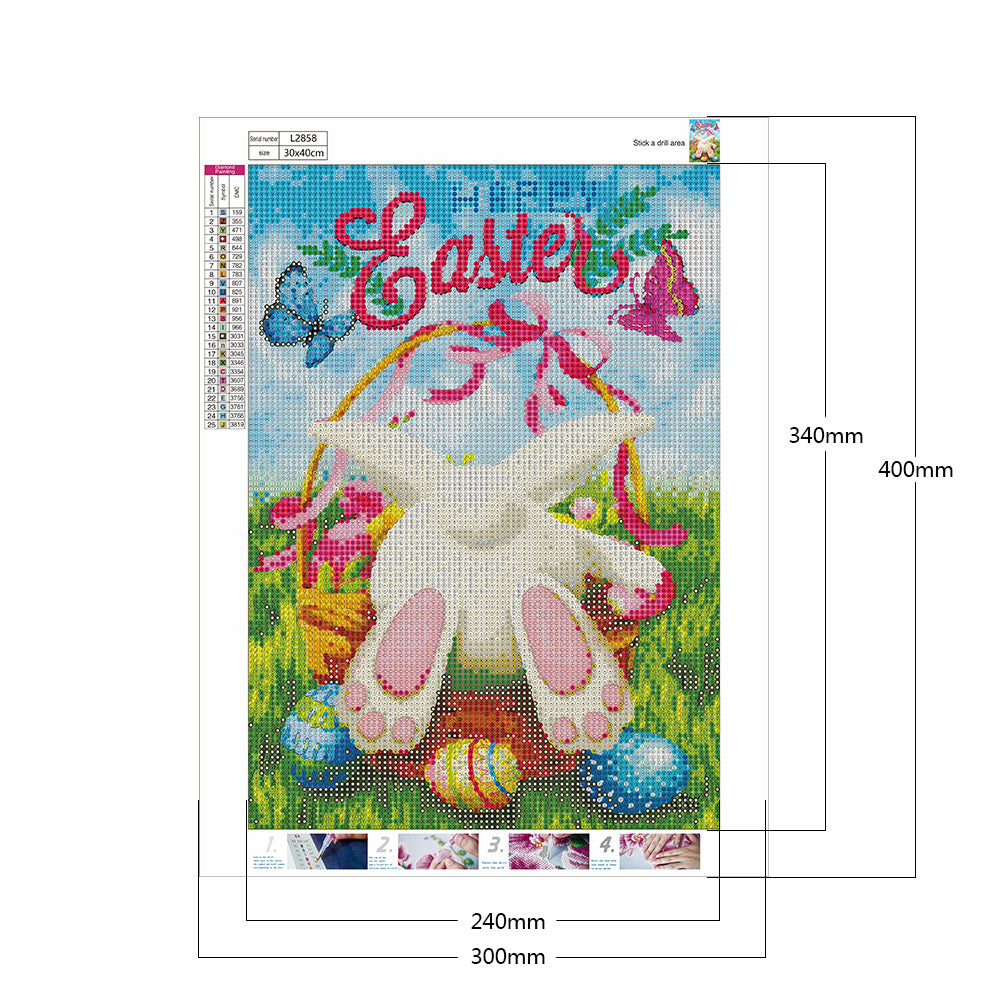 Easter Bunny - Full Round Drill Diamond Painting 30*40CM