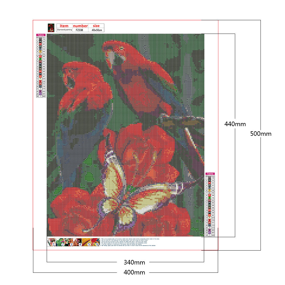 Parrot - Full Square Drill Diamond Painting 40*50CM