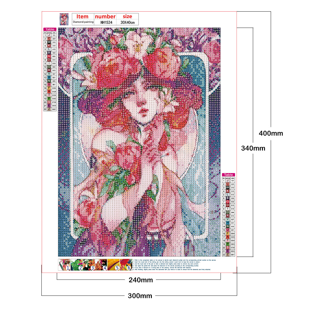 Beauty - Full Round Drill Diamond Painting 30*40CM