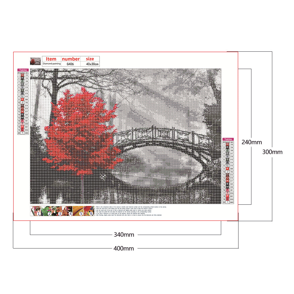 A Touch Of Red - Full Round Drill Diamond Painting 40*30CM