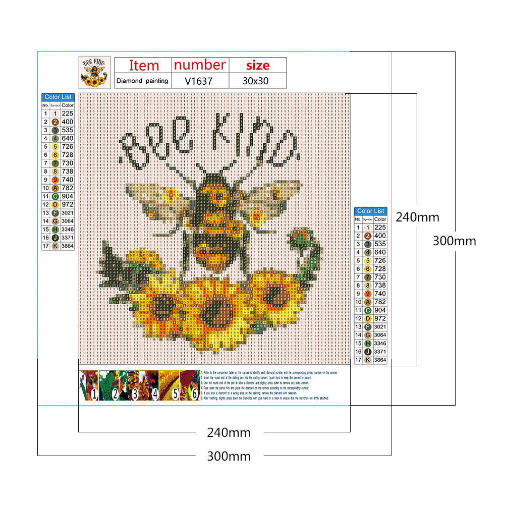 Astro Bee - Full Round Drill Diamond Painting 30*30CM