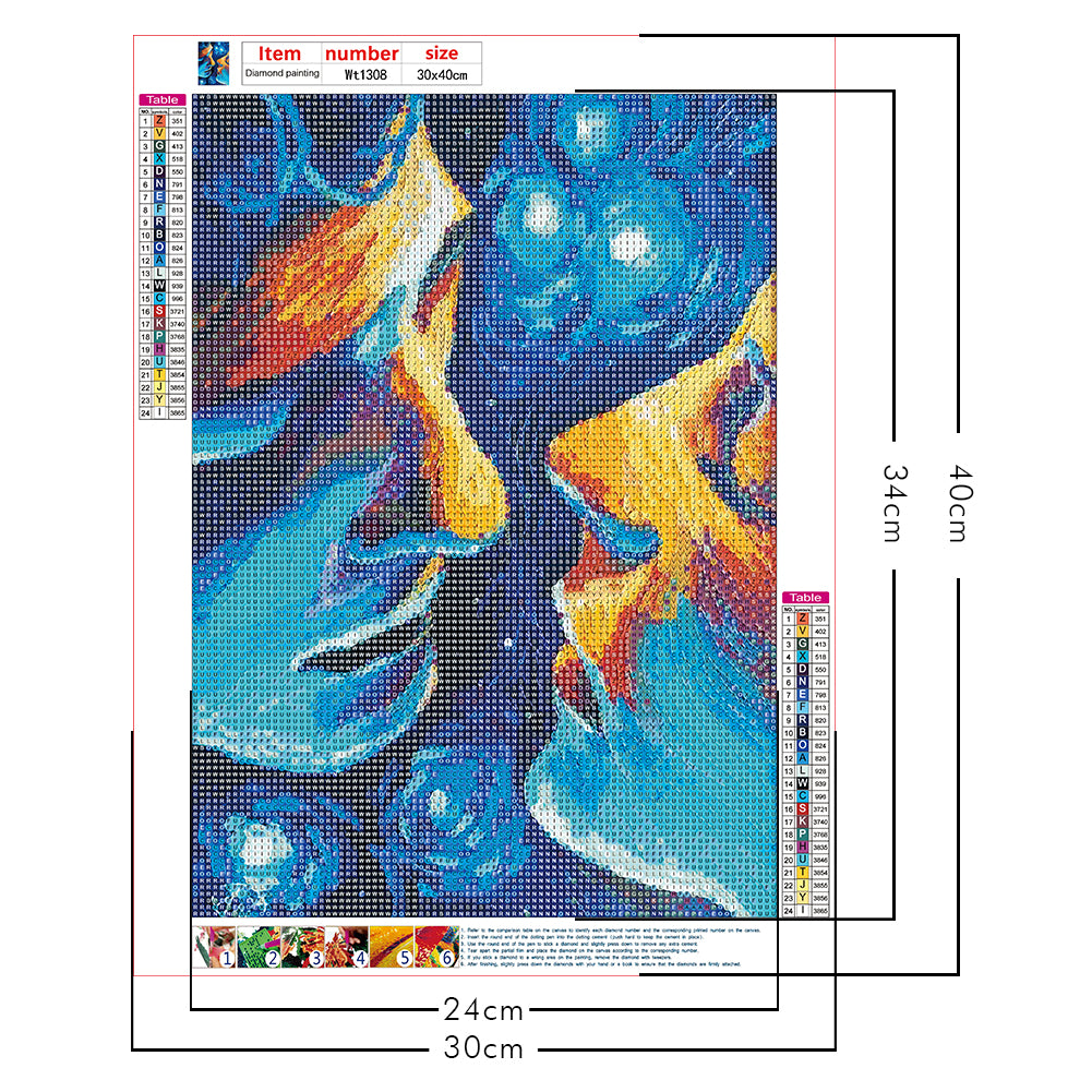 Kiss Lovers - Full Round Drill Diamond Painting 30*40CM