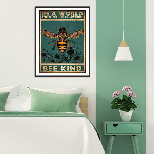 Bee Abstract Painting - Full Round Drill Diamond Painting 30*40CM