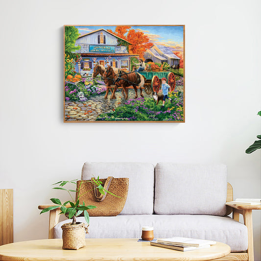 House Scenery - Full Round Drill Diamond Painting 40*30CM