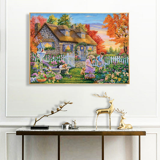 House Scenery - Full Round Drill Diamond Painting 40*30CM