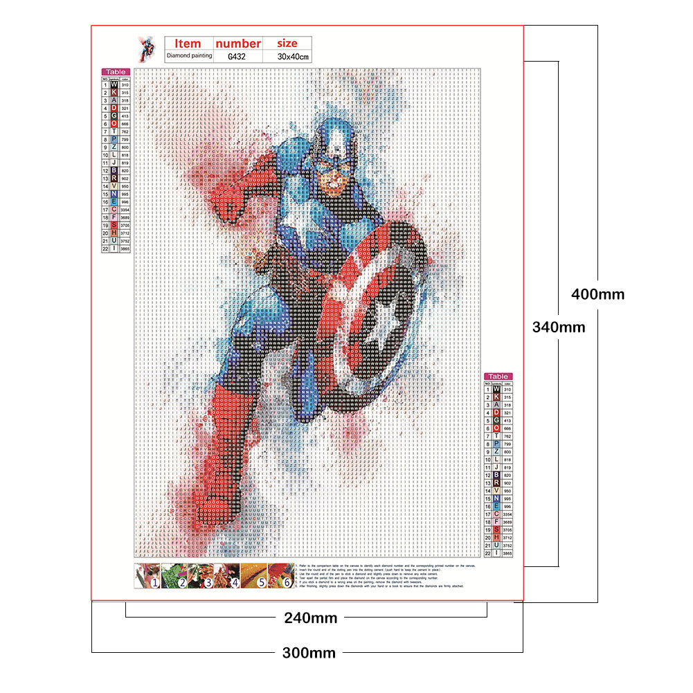 Marvel Superheroes - Full Round Drill Diamond Painting 30*40CM