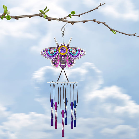 Acrylic Wind Chime Bell Pendant DIY Diamond Painting Mosaic Kit Home Decor