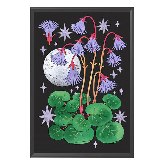 Flowers On Black - 11CT Stamped Cross Stitch 35*50CM