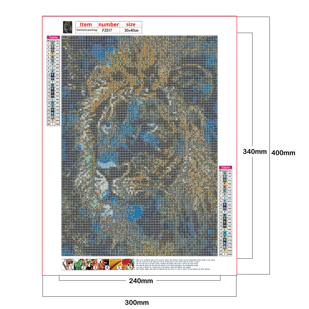Lion - Full Square Drill Diamond Painting 30*40CM