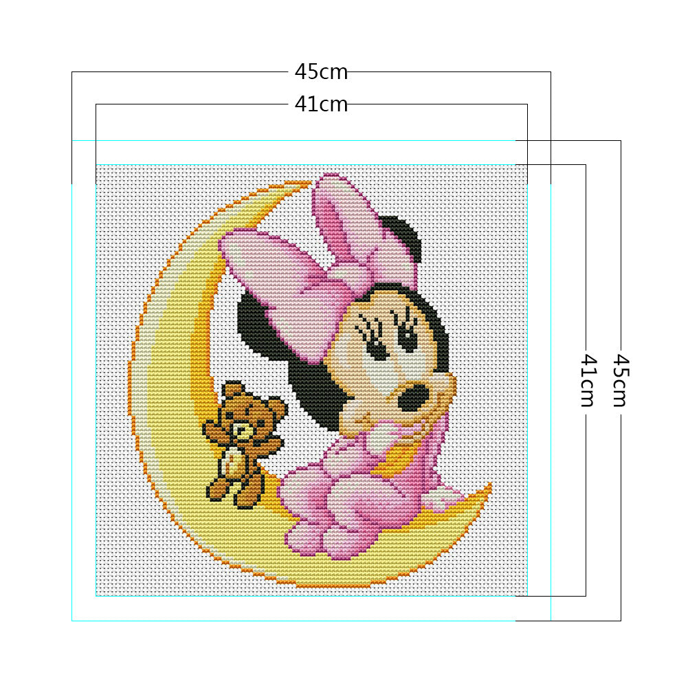 Minnie - 11CT Counted Cross Stitch 45*45CM