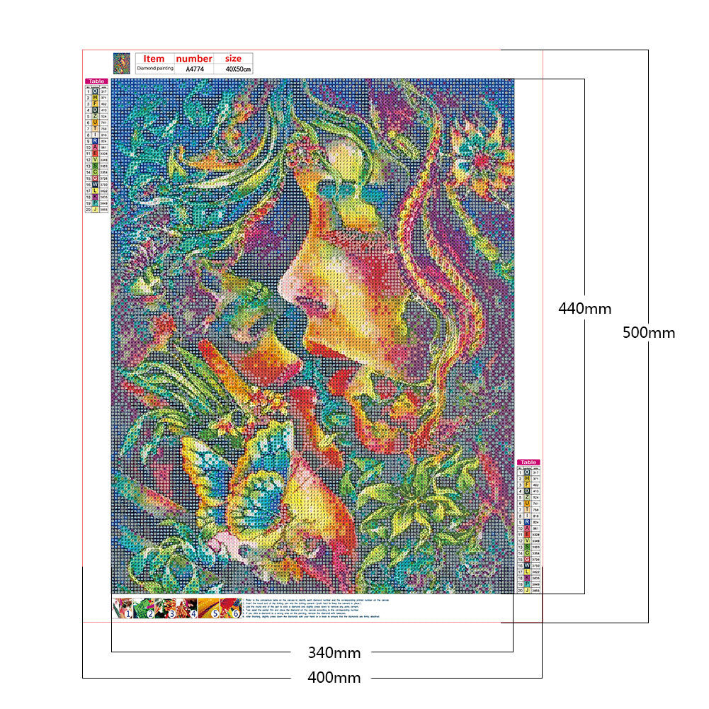 Kiss - Full Round Drill Diamond Painting 40*50CM