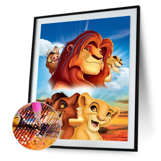 Lion King - Full Round Drill Diamond Painting 30*40CM