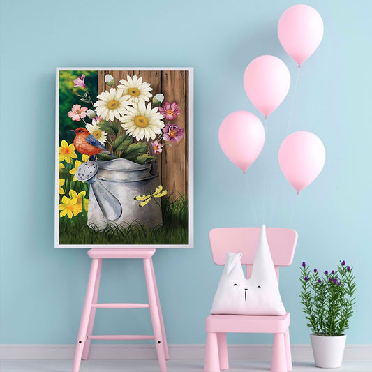 Flowers And Birds - 11CT Stamped Cross Stitch 37*50CM