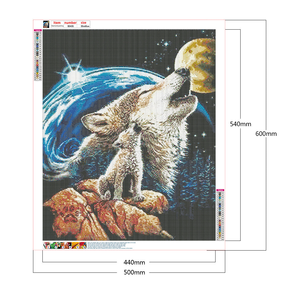 Wolf - Full Round Drill Diamond Painting 50*60CM