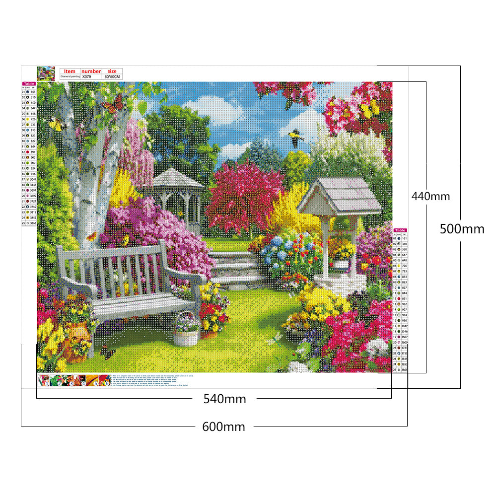 Garden - Full Round Drill Diamond Painting 60*50CM