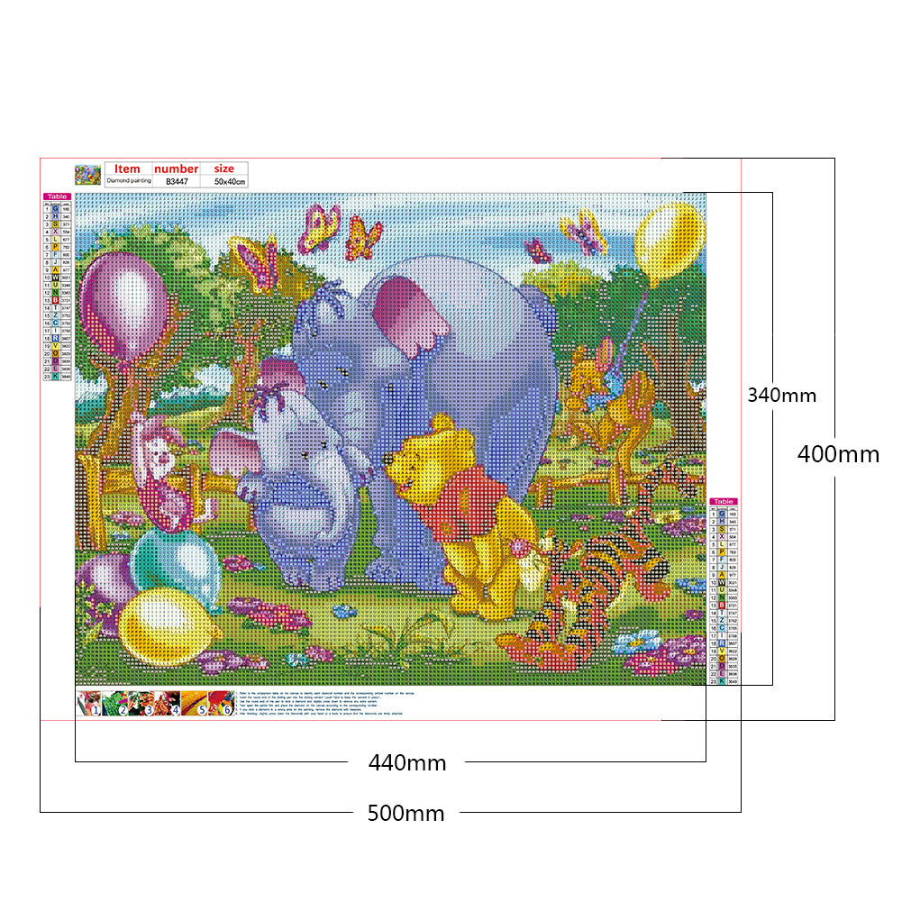 Winnie The Pooh - Full Round Drill Diamond Painting 50*40CM