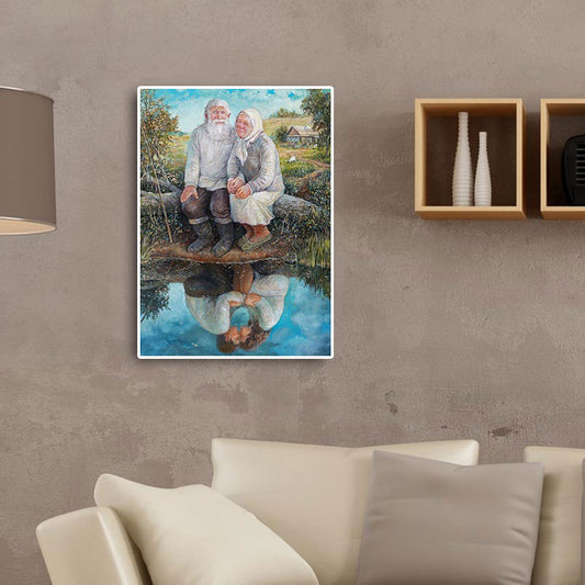 Old Couple - Full Round Drill Diamond Painting 50*60CM