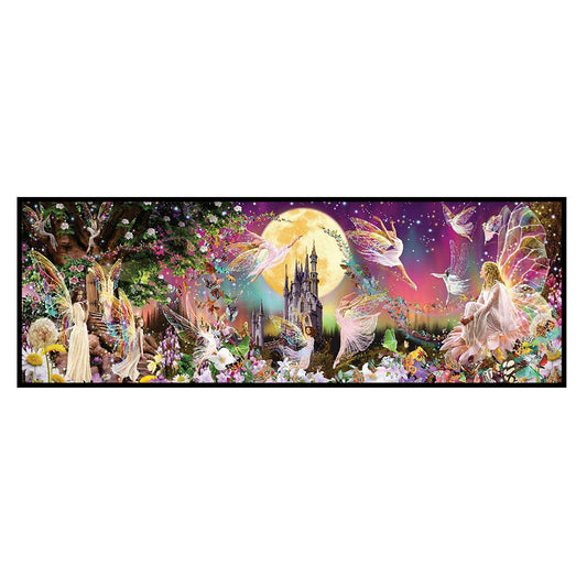 Fairies And Castle - 11CT Counted Cross Stitch 30*90CM